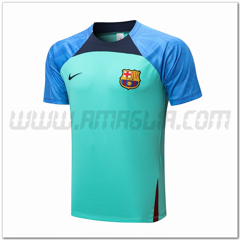 Maglia Allenamento FC Barcellona Blu/Verde 2022 2023
