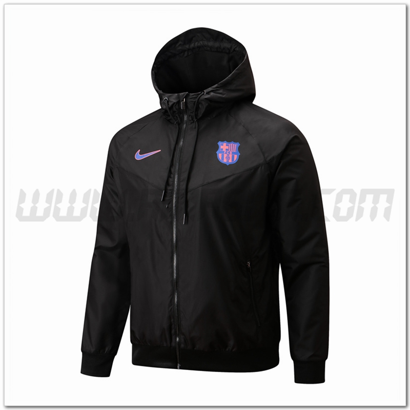 Giacca a vento FC Barcellona Bianco/Nero 2022 2023