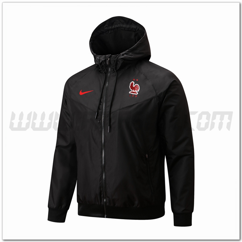 Giacca a vento Francia Nero 2022 2023