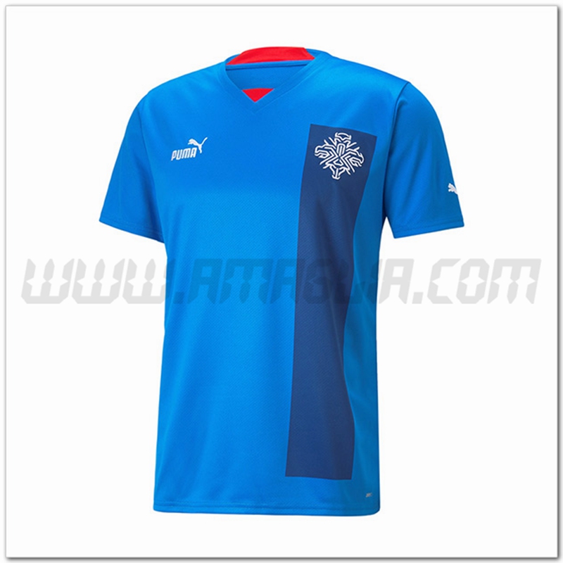 Nuovo Maglia Squadra Islanda Prima 2022 2023 Blu
