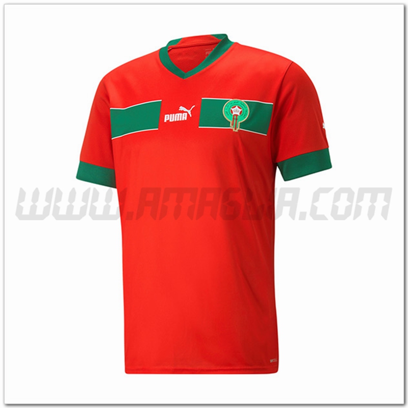 Nuovo Maglia Squadra Marocco Prima 2022 2023 Rosso