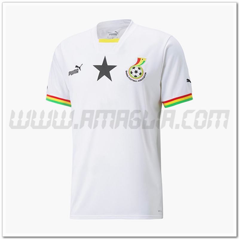 Nuovo Maglia Squadra Ghana Prima 2022 2023 Bianco