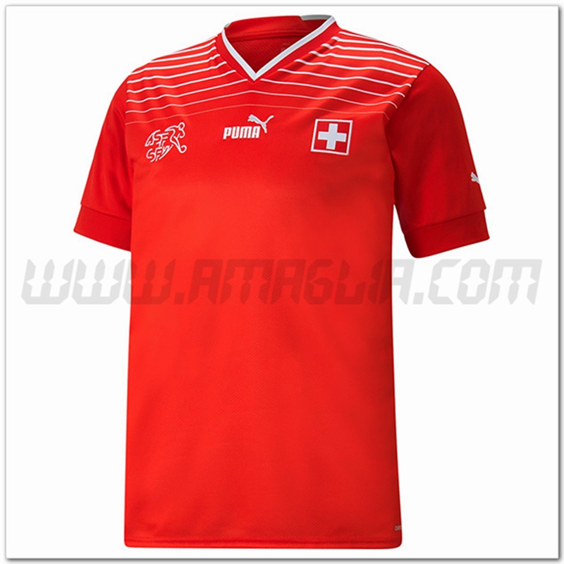 Nuovo Maglia Squadra Svizzera Prima 2022 2023 Rosso