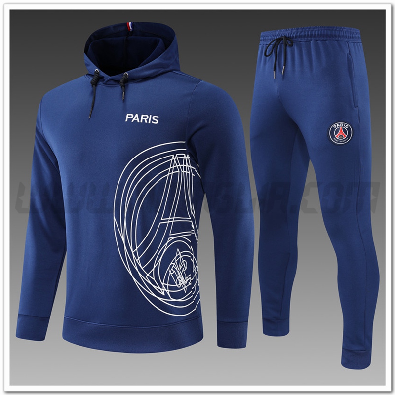 Tuta Giacca con Cappuccio PSG Bambino Blu 2022 2023