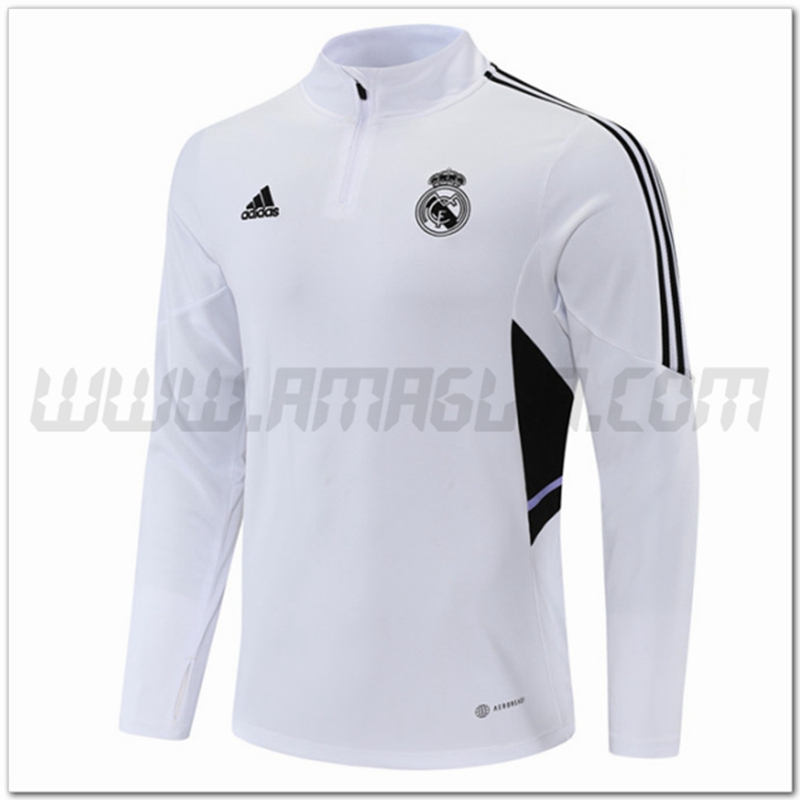 Felpa Allenamento Real Madrid Bianco 2022 2023