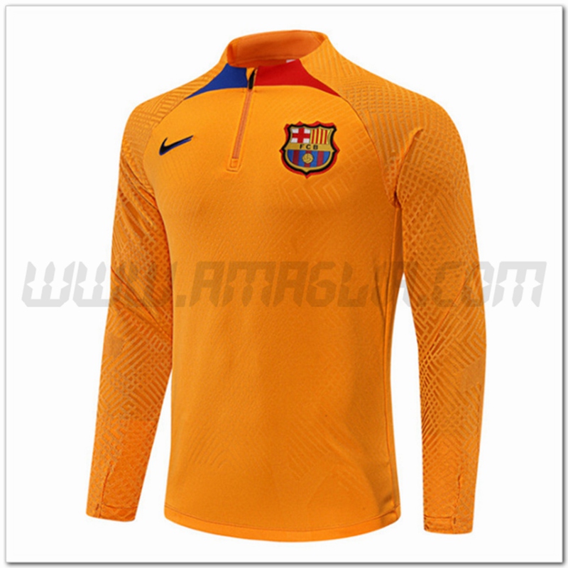 Felpa Allenamento FC Barcellona Giallo 2022 2023