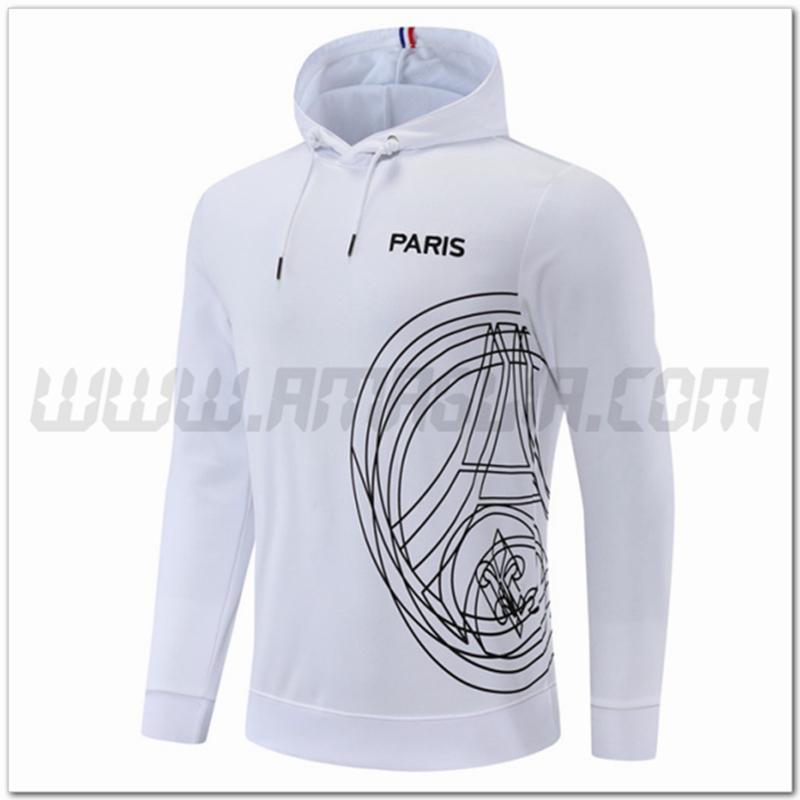 Felpa Allenamento Capuche PSG Bianco 2022 2023