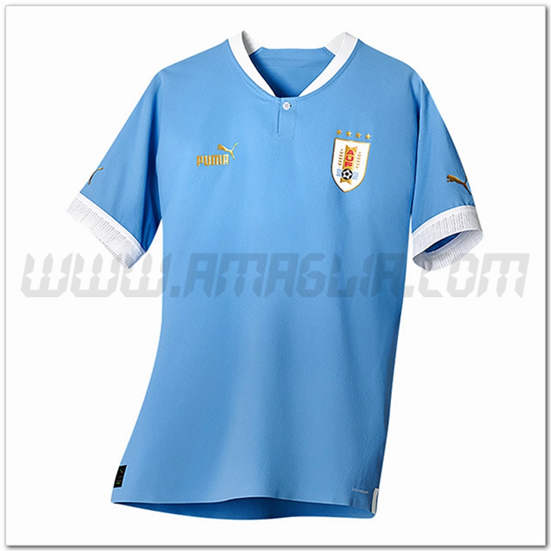 Nuovo Prima Maglia Calcio Uruguay Mondiali 2022 Cielo blu