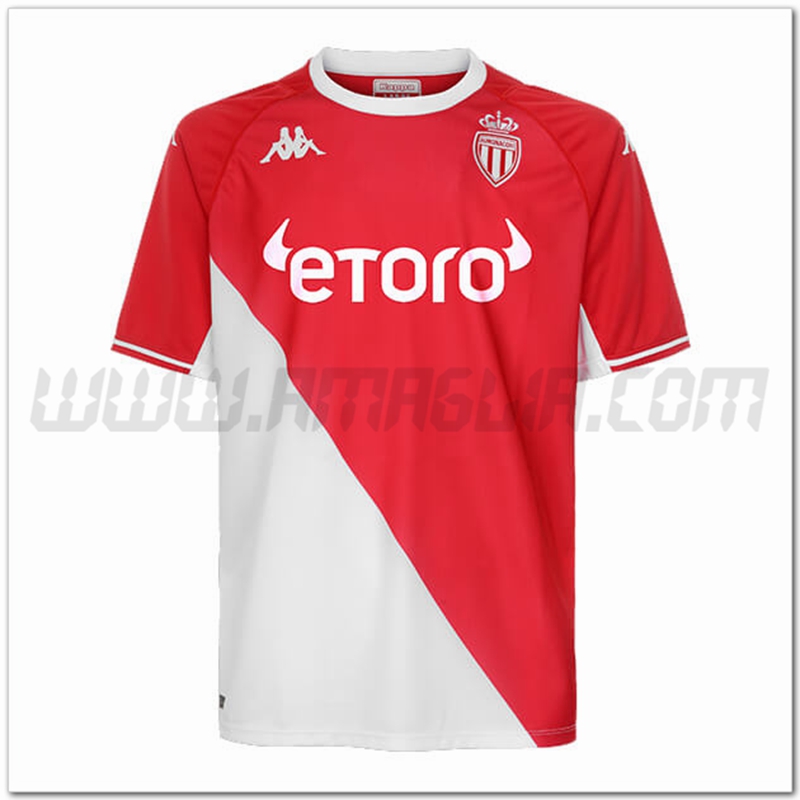Nuovo AS Monaco Prima Maglia 2022 2023 Rosso Bianco
