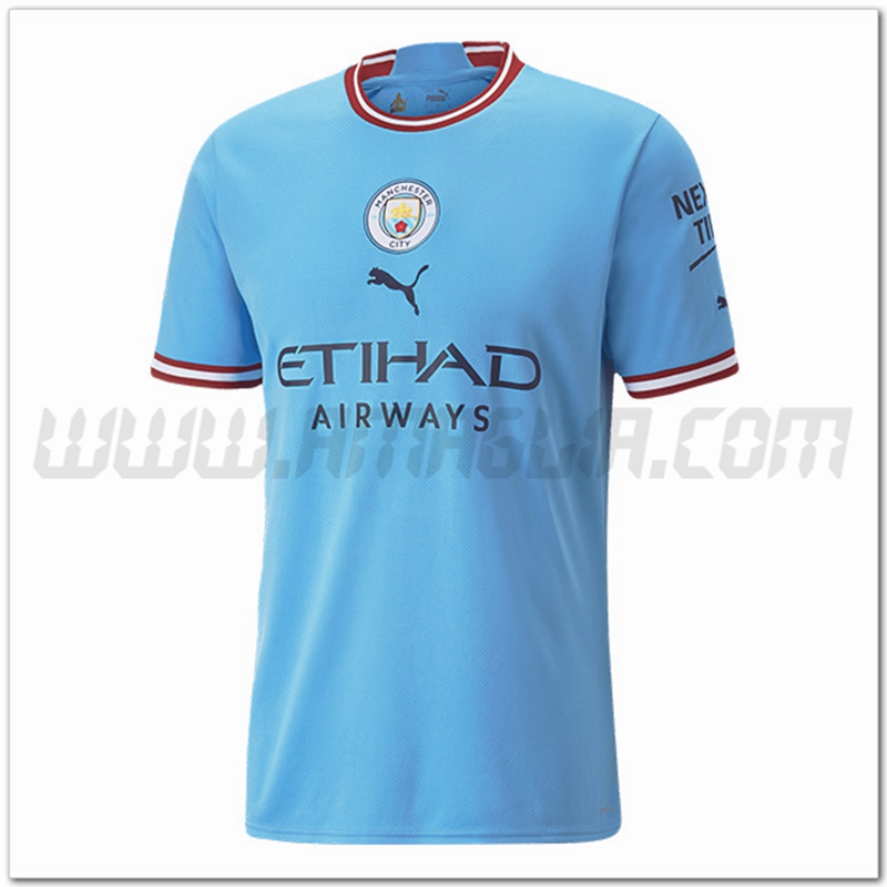 Nuovo Manchester City Prima Maglia 2022 2023 Cielo blu