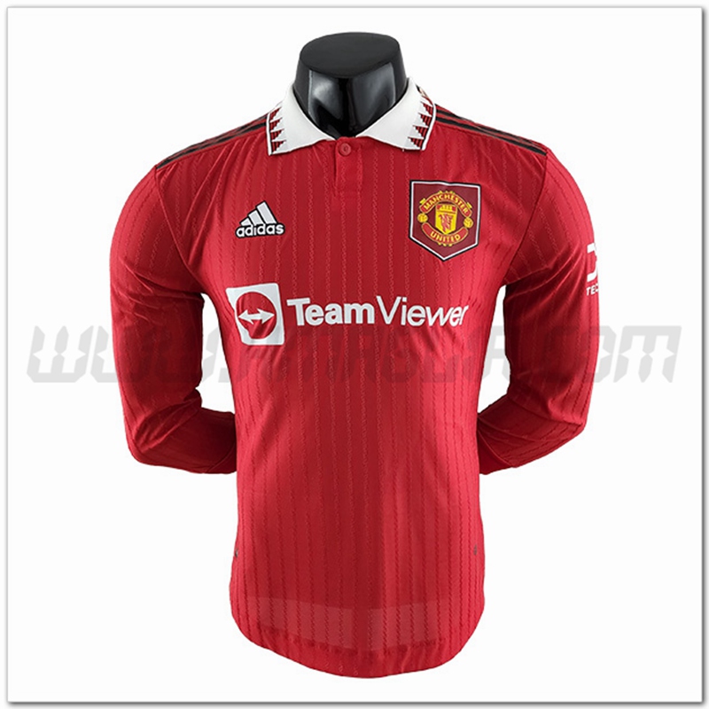 Prima Maglia Manchester United Maniche lunghe 2022 2023