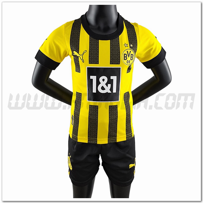 Prima Kit Maglia Dortmund BVB Bambino 2022 2023