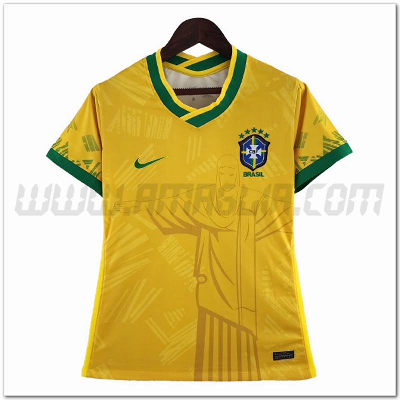Maglia Brasile Donne Classic 2022 2023 Giallo