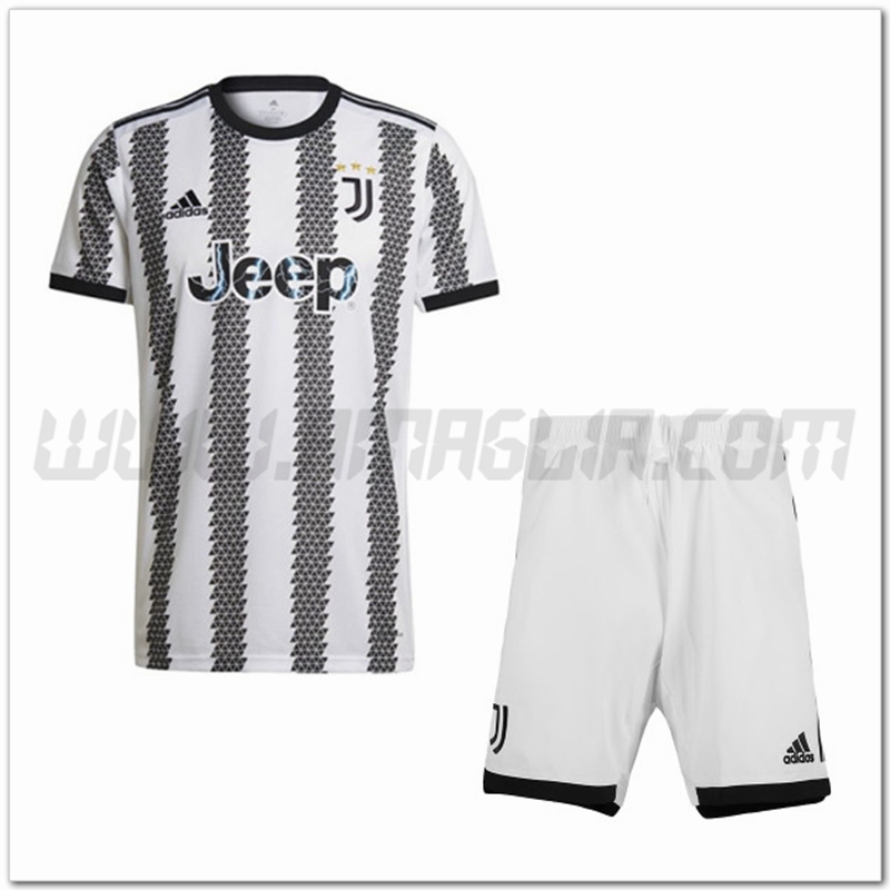 Kit Maglia Juventus Prima + Pantaloncini 2022 2023