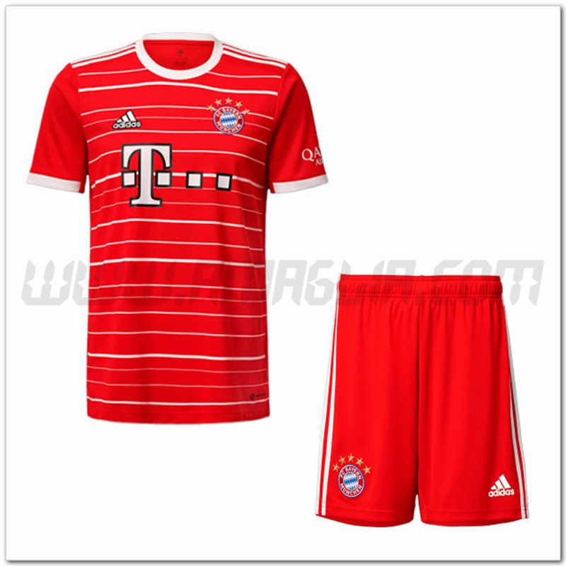 Kit Maglia Bayern Monaco Prima + Pantaloncini 2022 2023