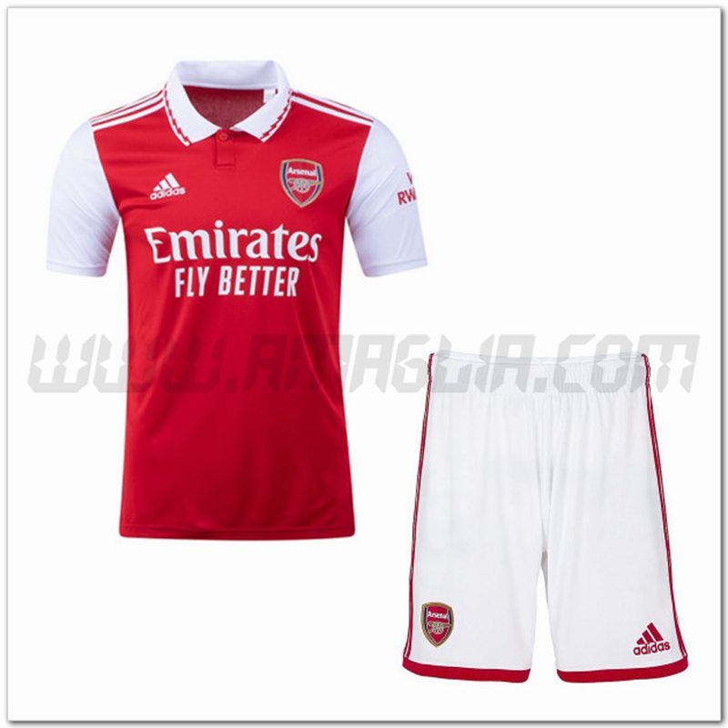 Kit Maglia Arsenal Prima + Pantaloncini 2022 2023