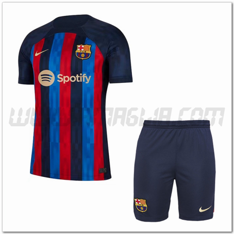 Kit Maglia FC Barcellona Prima + Pantaloncini 2022 2023