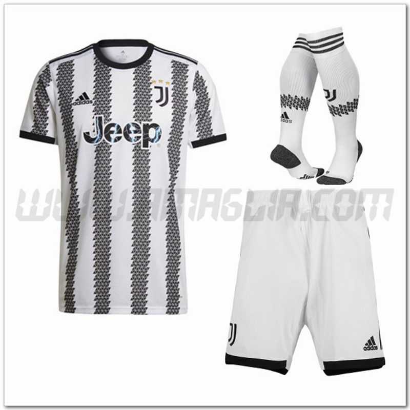 Kit Maglia Juventus Prima (Pantaloncini + Calzini) 2022 2023