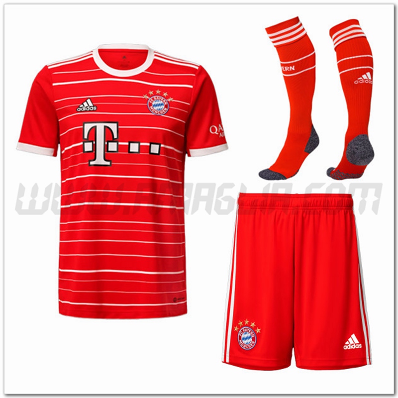 Kit Maglia Bayern Monaco Prima (Pantaloncini + Calzini) 2022 2023