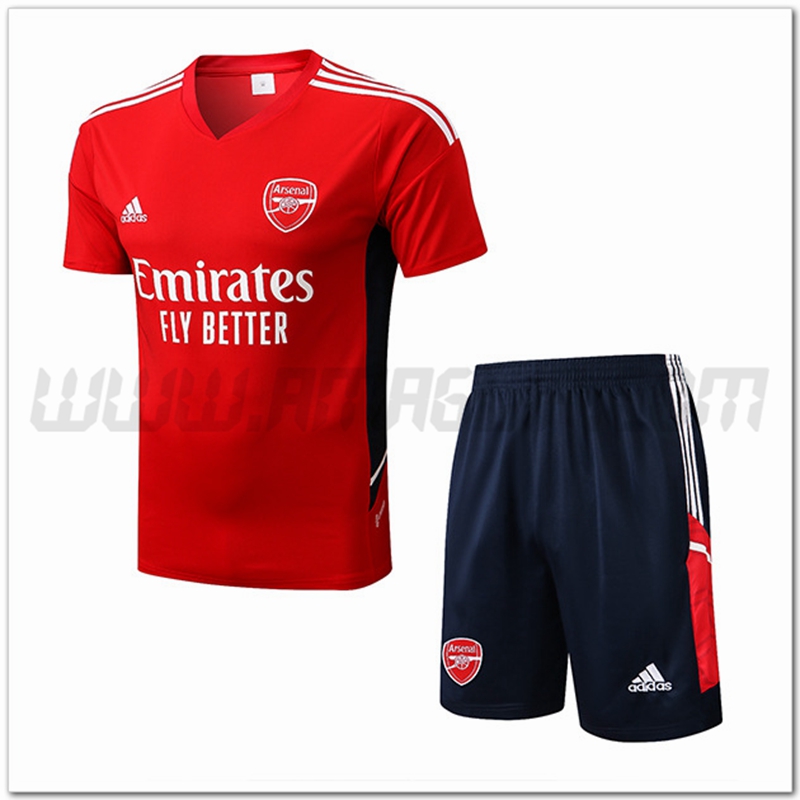 KIT Maglia Allenamento Arsenal + Pantaloncini Rosso 2022 2023