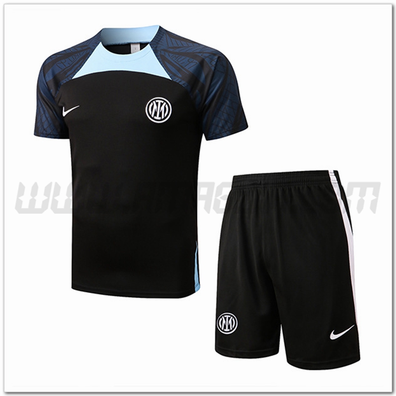 KIT Maglia Allenamento Inter Milan + Pantaloncini Nero 2022 2023