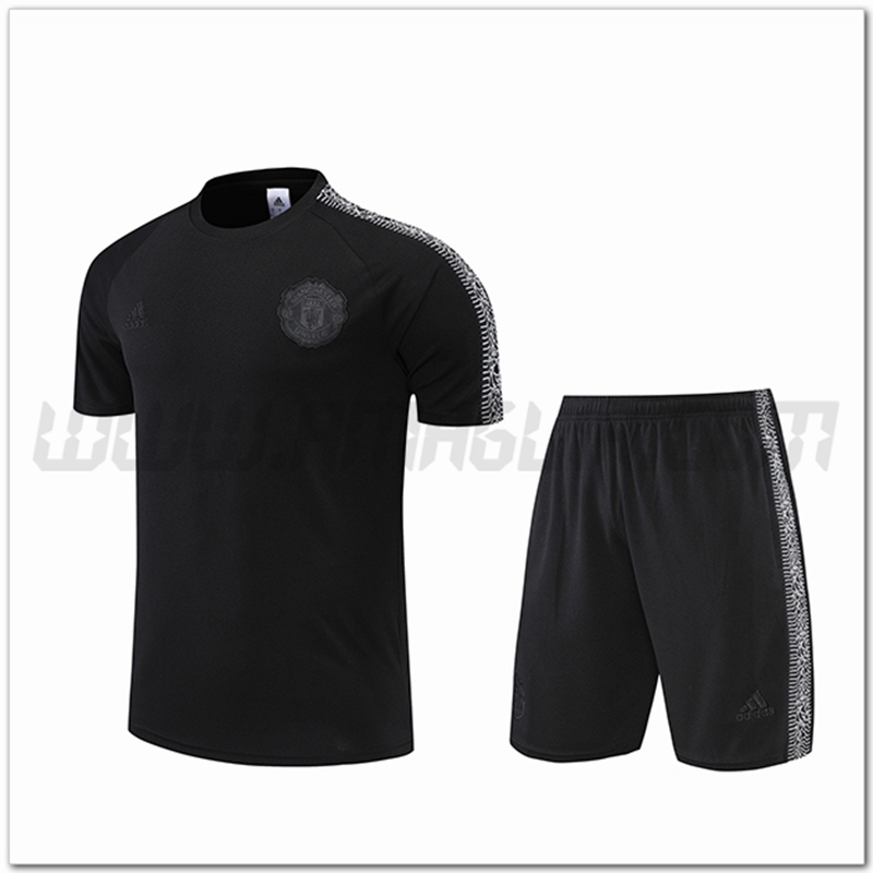 KIT Maglia Allenamento Manchester United + Pantaloncini Nero 2022 2023