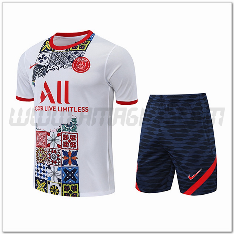 KIT Maglia Allenamento PS + PantalonciniG Rosso/Bianco 2022 2023