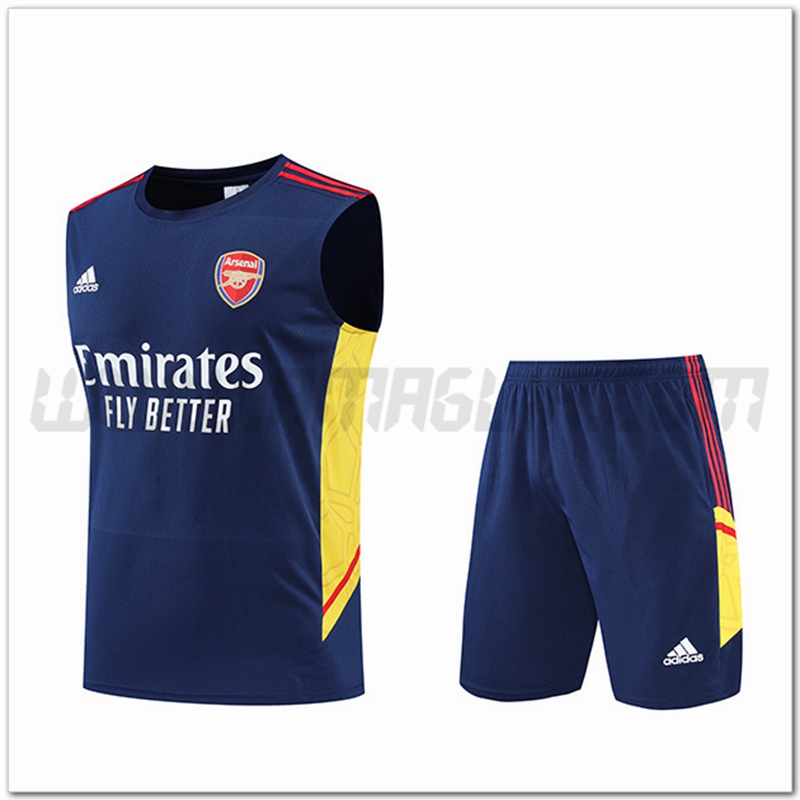 KIT Canotta da Allenamento Arsenal + Pantaloncini Blu Marino 2022 2023