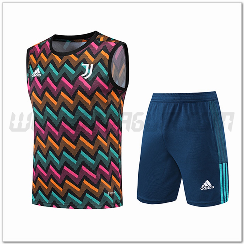 KIT Canotta da Allenamento Juventus + Pantaloncini Chiara/Arancia/Rose 2022 2023