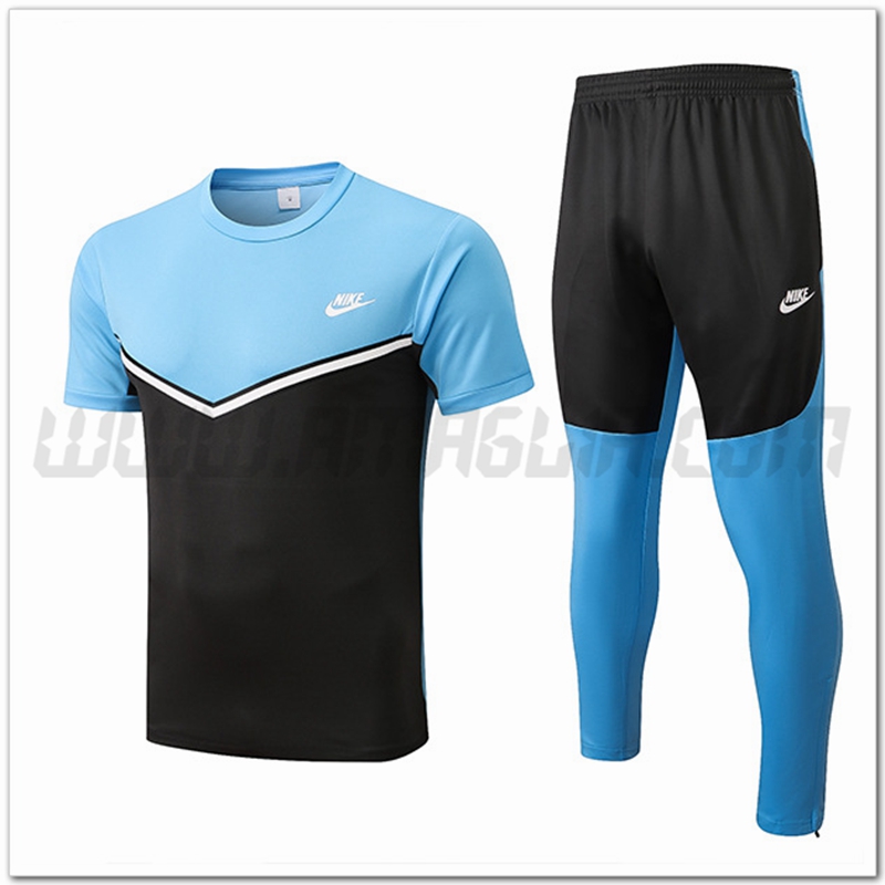 KIT Maglia Allenamento Nike + Pantaloni Nero/Blu 2022 2023