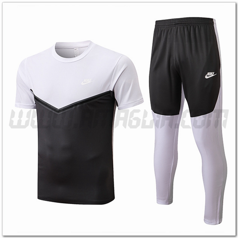 KIT Maglia Allenamento Nike + Pantaloni Bianco/Nero 2022 2023