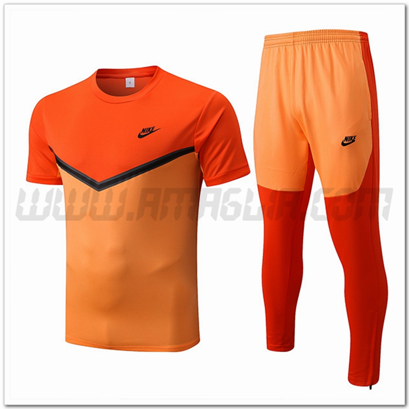 KIT Maglia Allenamento Nike + Pantaloni Arancia 2022 2023