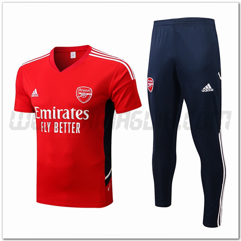 KIT Maglia Allenamento Arsenal + Pantaloni Rosso 2022 2023