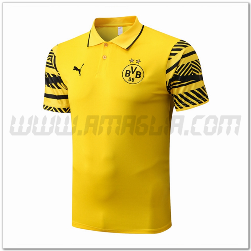 Maglia Polo Dortmund BVB Giallo 2022 2023