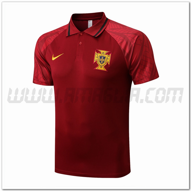 Maglia Polo Portogallo Rosso 2022 2023
