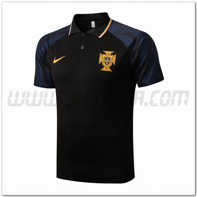 Maglia Polo Portogallo Nero 2022 2023