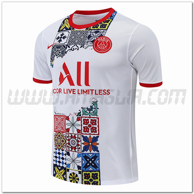 Maglia Allenamento PSG Rosso/Bianco 2022 2023