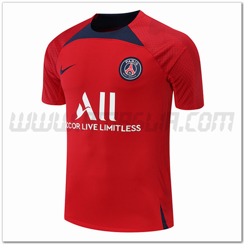 Maglia Allenamento PSG Rosso 2022 2023