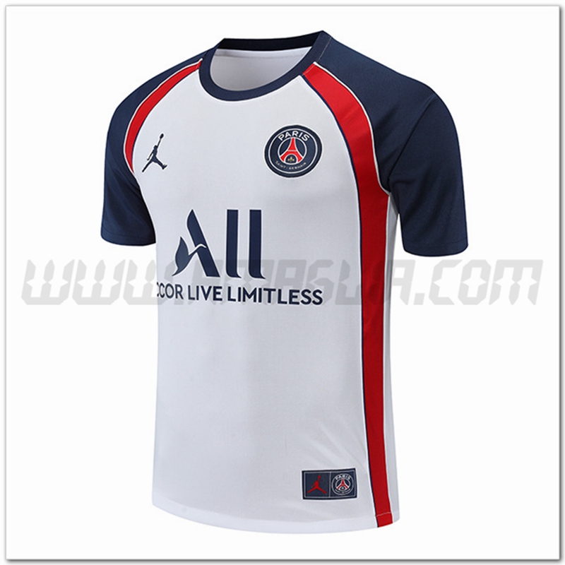 Maglia Allenamento PSG Bianco/Rosso 2022 2023