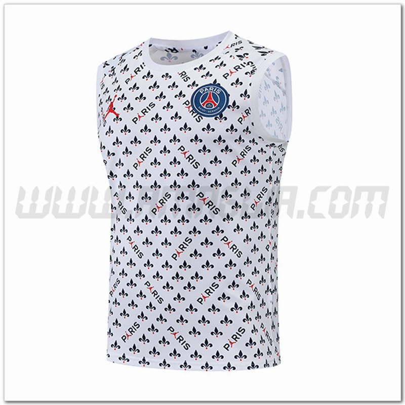 Canotta da Allenamento Jordan PSG Bianco 2022 2023