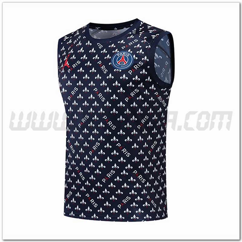 Canotta da Allenamento PSG Blu Marino/Nero 2022 2023