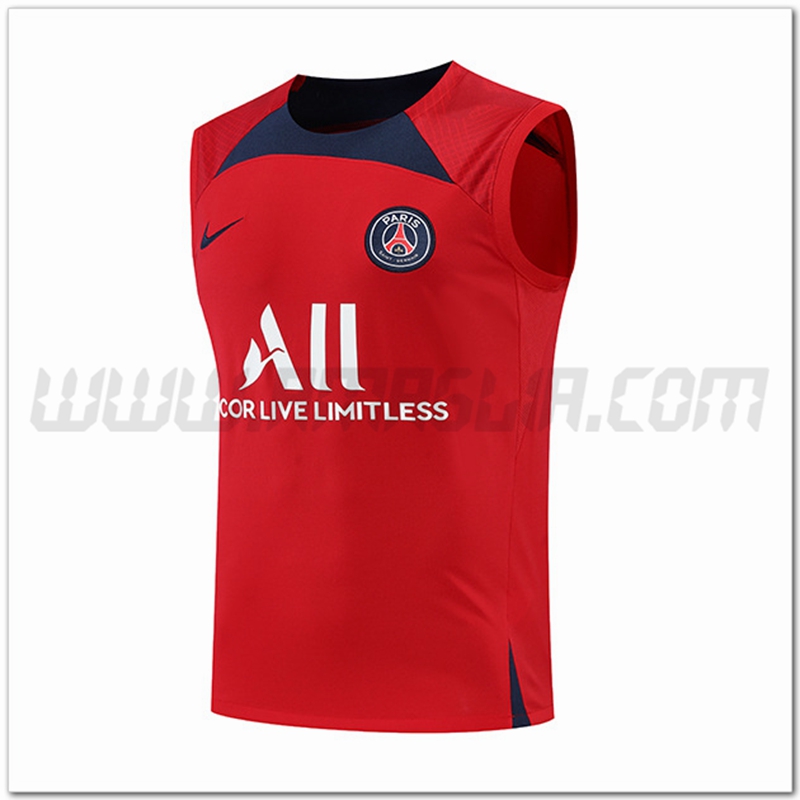 Canotta da Allenamento PSG Rosso 2022 2023
