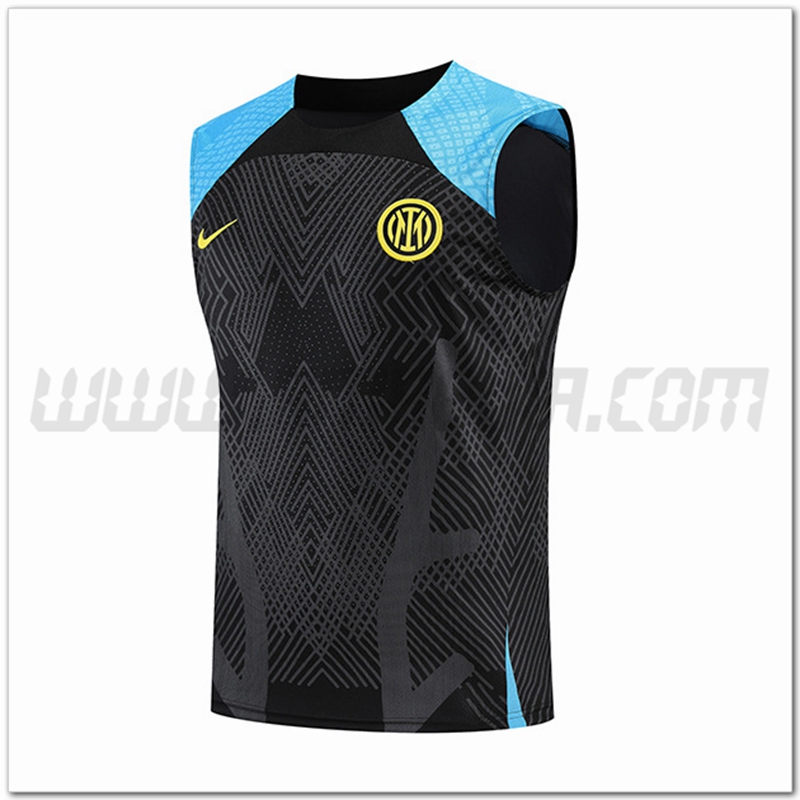 Canotta da Allenamento Inter Milan Nero/Blu 2022 2023