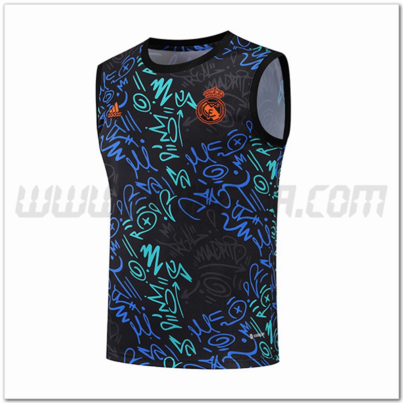 Canotta da Allenamento Real Madrid Nero/Blu 2022 2023