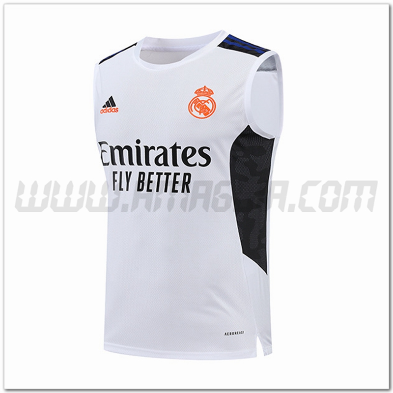Canotta da Allenamento Real Madrid Bianco/Nero 2022 2023