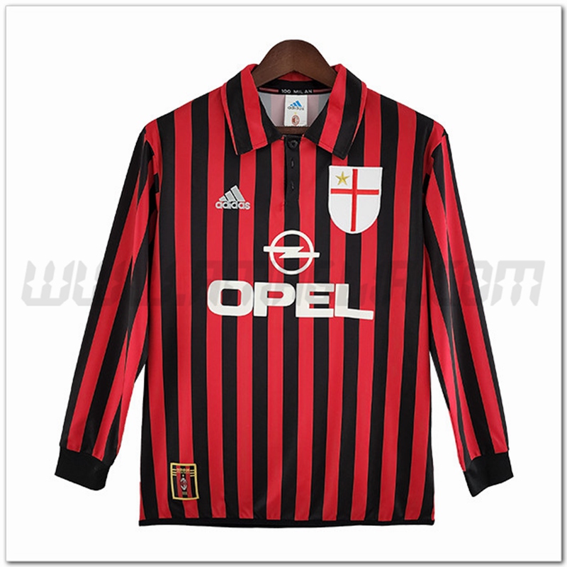Prima Maglia AC Milan Maniche lunghe Retro 1999/2000
