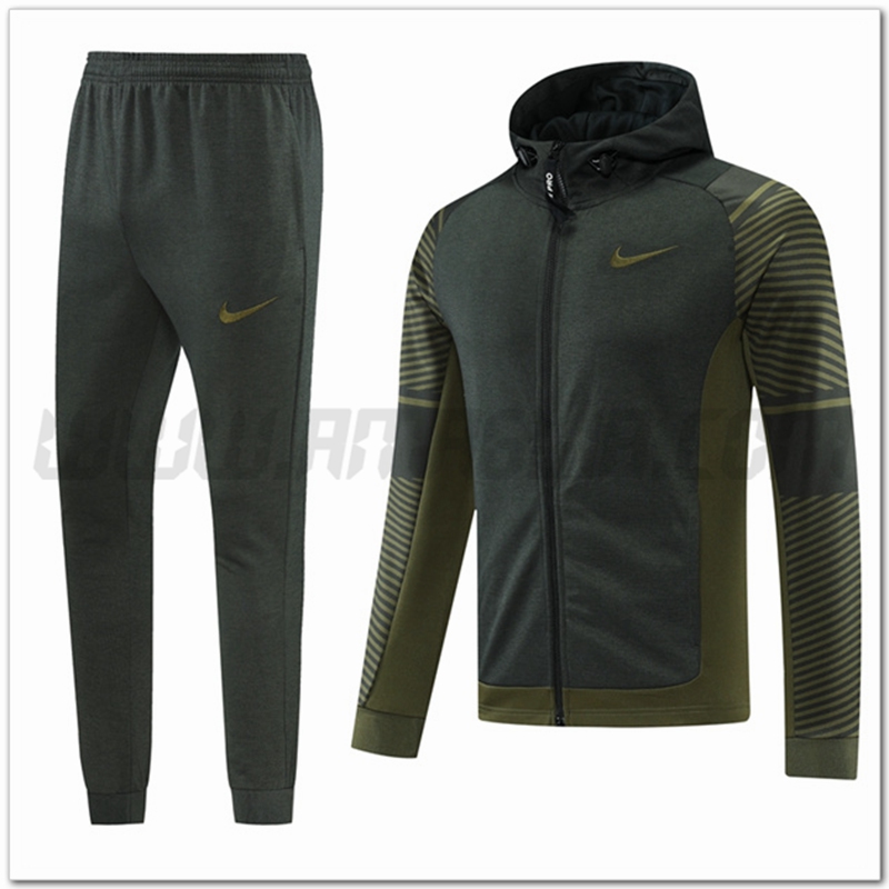 Tuta Giacca con Cappuccio Nike Verde Scuro 2022 2023