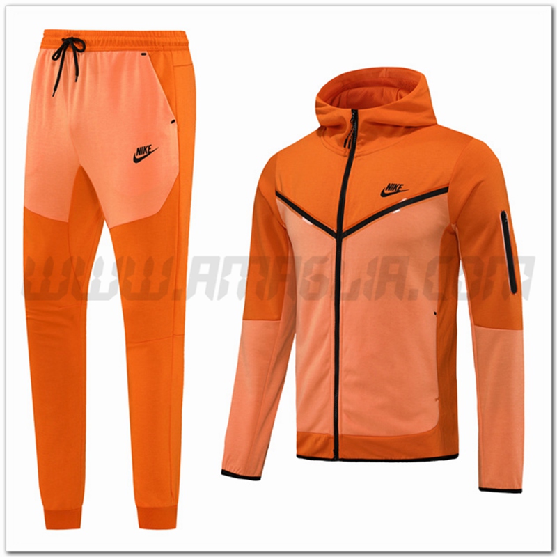 Tuta Giacca con Cappuccio Nike Arancia 2022 2023