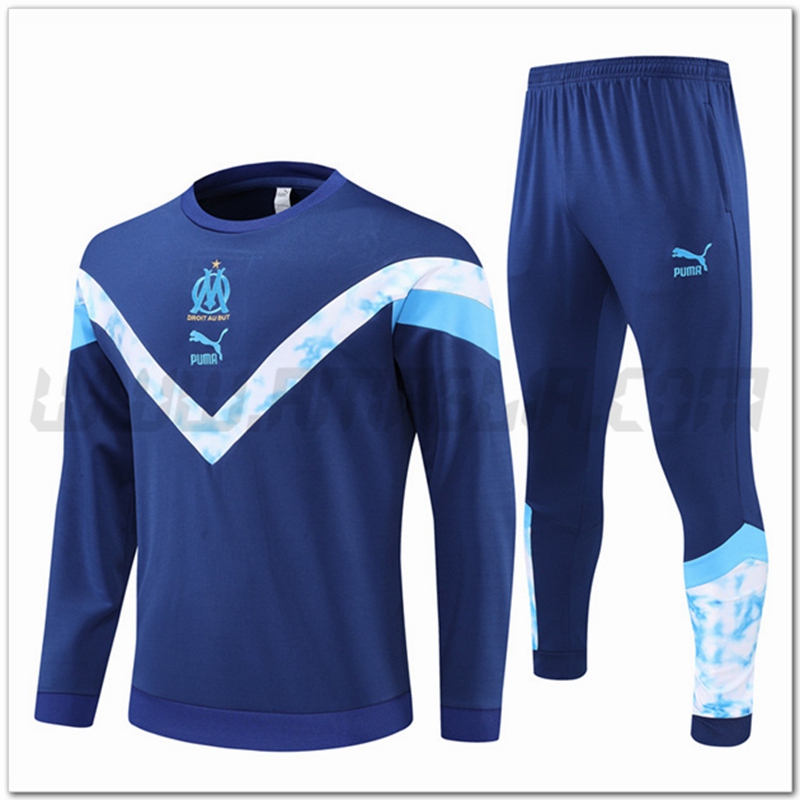 Tuta Allenamento Marsiglia OM Bianco/Blu 2022 2023