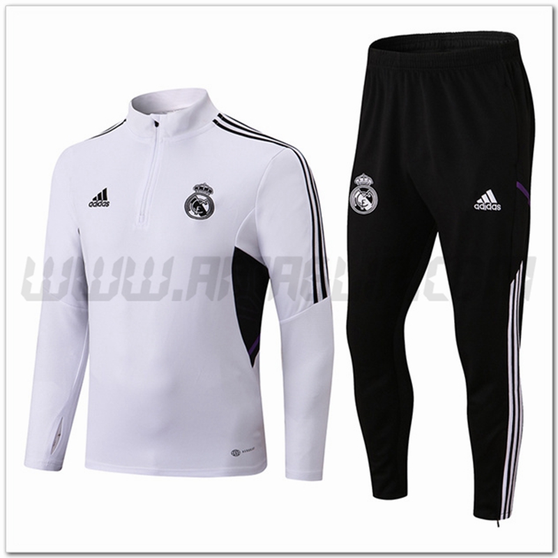 Tuta Allenamento Real Madrid Bianco/Nero 2022 2023